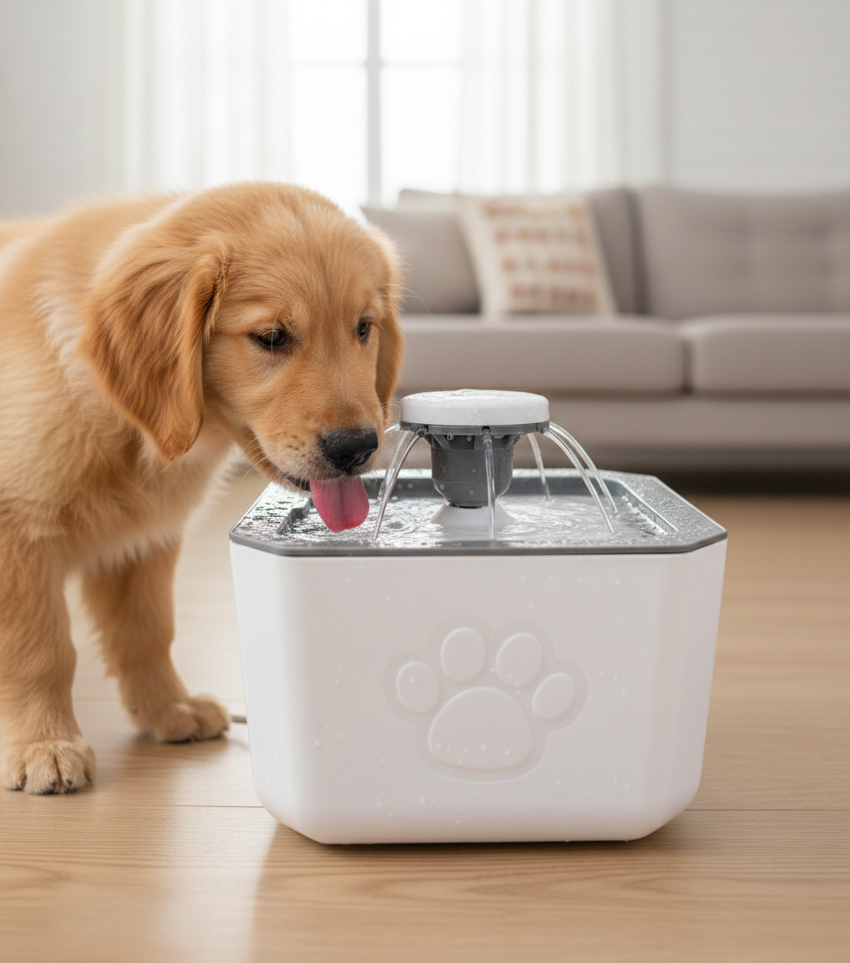 Fuente de Agua para Gatos y Perros | Dispensador Automático Ultra Silencioso